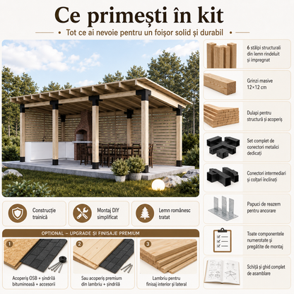 Foișor lemn 3x6m - Argeș